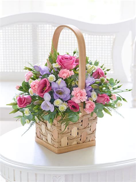 Product Image Basket Flower Arrangements Birthday Flowers Happy