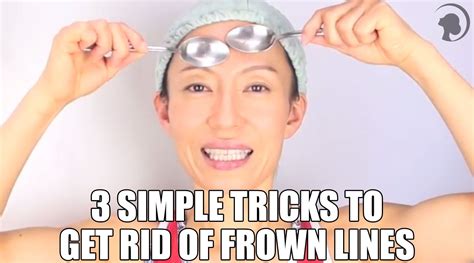 3 Simple Tricks To Get Rid Of Frown Lines Face Yoga Method Face Yoga Reduce Forehead Wrinkles