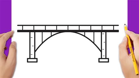 How To Draw A Bridge Step By Step Youtube