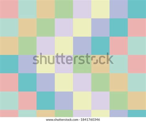 Colorful Pastel Squares Grid Background Wrapping Stock Vector Royalty