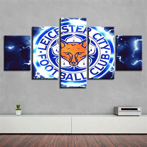 5 Pieces Canvas Painting Wall Art Leicester City Sport For Living Room