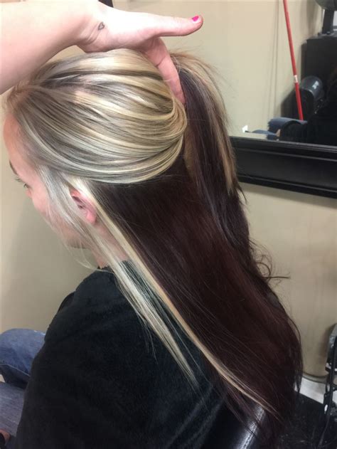 26 blonde top dark underneath hairstyles hairstyle catalog