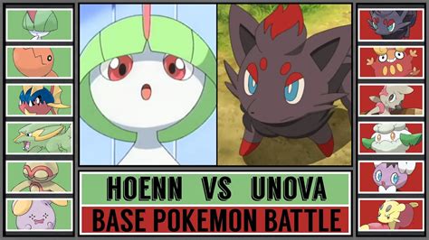 Base Pokémon Battle Hoenn Vs Unova Youtube