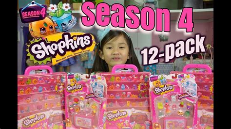 Shopkins Season 4 ~ First Surprise 12 Packs Opening Youtube