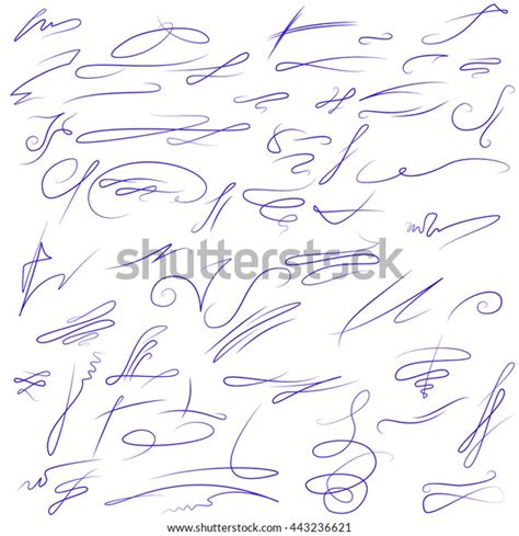Decorative Lines Blue Stock Vector Royalty Free 443236621