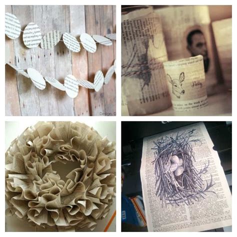 10 Cool Book Page Crafts · Craftwhack