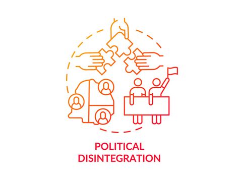 Political Disintegration Red Gradient Concept Icon By Bsd ~ Epicpxls