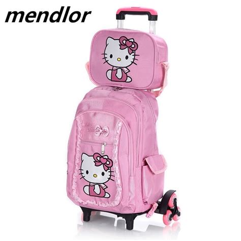 Hello Kitty Children School Bags Set Mochilas Kids Backpacks With Six