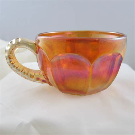 Antique Imperial Flute 393 Marigold Carnival Glass Punch Cup Hot Pinks Carnival Glass