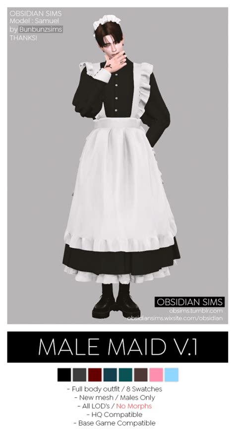 Sims 4 5k Followers T Male Maid Outfit The Sims Book