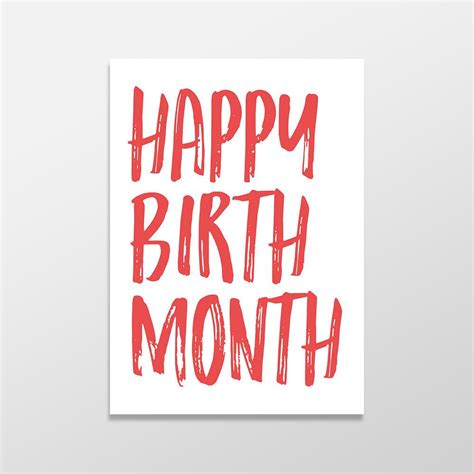 Funny Birthday Card Happy Birth Month Funny Greeting Card Etsy