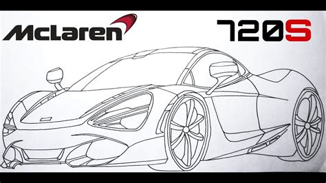 How To Draw Mclaren 720s With Eraser And Pencil Youtube