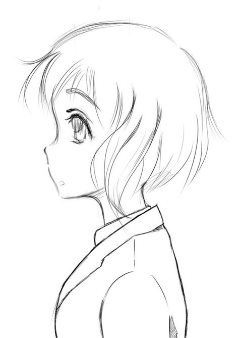 Side Profile How To Draw Girls Anime Hair And Hair Steps On Pinterest
