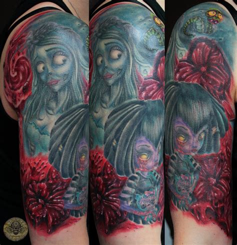 Corpse Bride Flower Armsleeve In Prog By 2face Tattoo On Deviantart