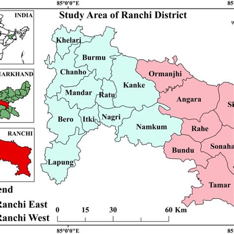 Gis Based Map Of Ranchi District In Jharkhand State India Download