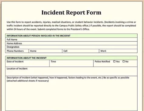How Write A Incident Report