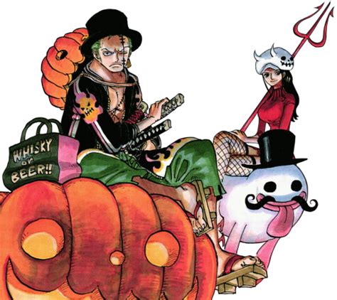 Download Zoro And Robin From Chapter 685 Color Spread One Piece Halloween Png Image With No