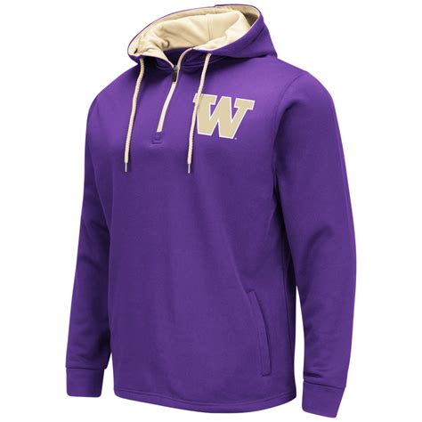 Mens Colosseum Purple Washington Huskies Performance Quarter Zip