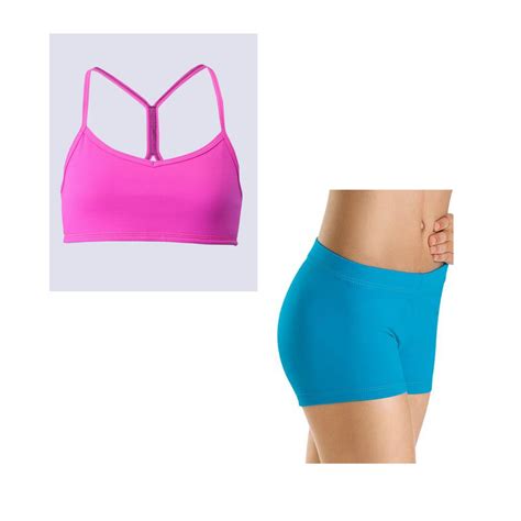 Brookes Pink Dance Top And Neon Blue Dance Shorts The Competition