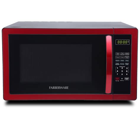 Farberware Classic 11 Cu Ft 1000 Watt Microwave Oven Metallic Red