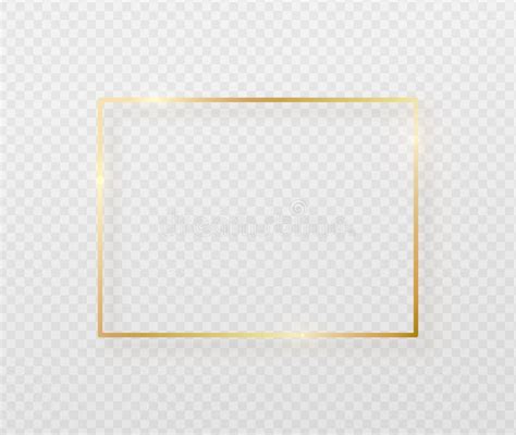 Golden Border Frame With Light Shadow And Light Affects Gold
