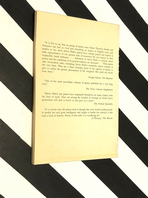 Ariel Poems By Sylvia Plath 1966 Softcover Book