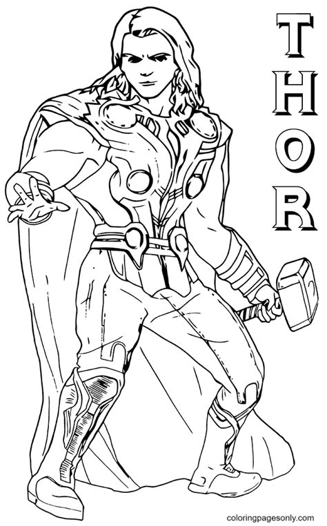 Thor Dios del Trueno Coloring Pages Thor Coloring Pages Páginas