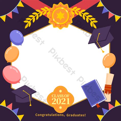 Colored Beautiful Facebook Graduation Borders Ai Png Images Free