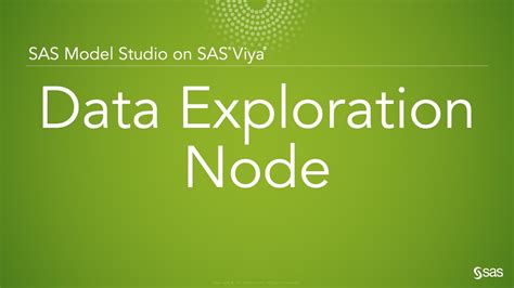 Sas Demo Data Exploration Node In Sas Model Studio On Sas Viya Youtube