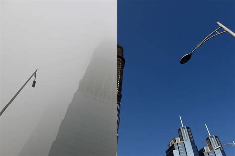Smog Envelops Beijing Before And After Pictures As City Goes On Red