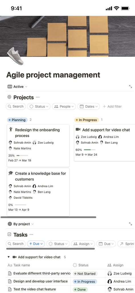Notion Template Gallery Agile Project Management