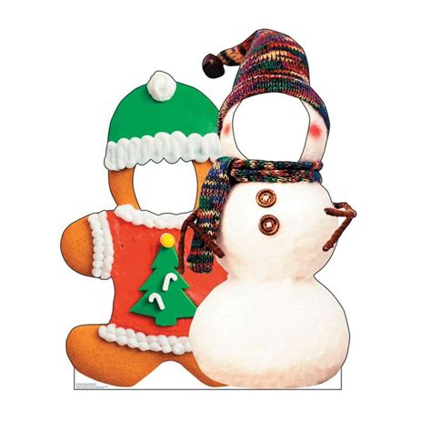 Gingerbread And Snowman Stand In Cardboard Stand Up Oriental Trading