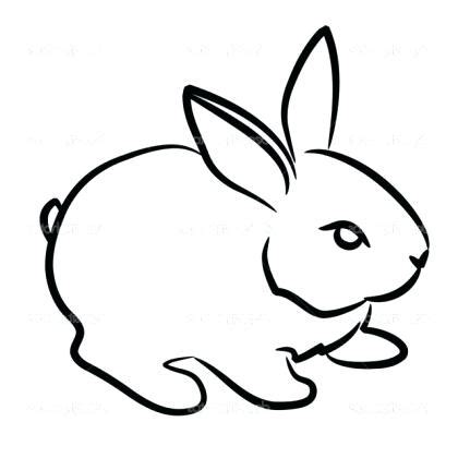 These easter crafts for kids and adults will have the entire family crafting colorful eggs, flowers, and bunnies that you can use to make your kid the perfect easter sunday accessory: Line Drawing Bunny Rabbit | Free download on ClipArtMag