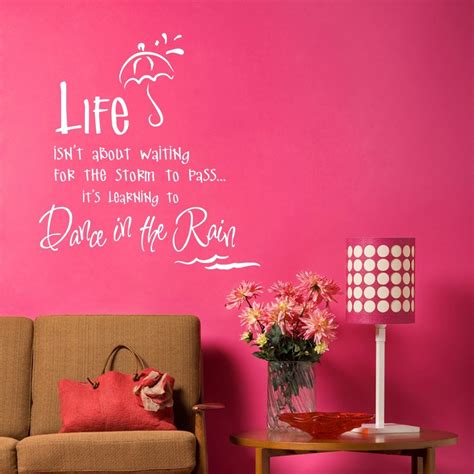 Dancing In The Rain Life Wall Sticker Quote Wall Chimp Uk