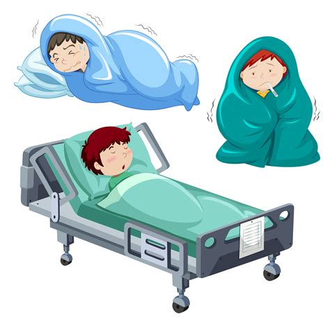 Kids Being Sick In Bed 294401 Vector Art At Vecteezy