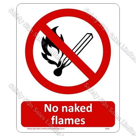 Pa No Naked Flames Safety Signs New Zealand