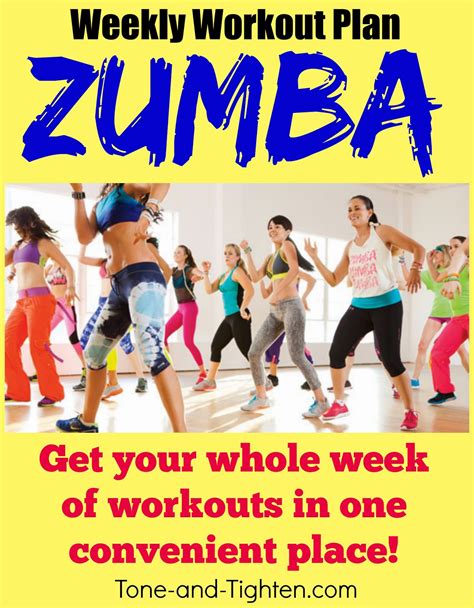 Add either abs or calves wherever makes the most sense to you, up to three times a week. Weekly Workout Plan - The best free Zumba videos to Tone ...