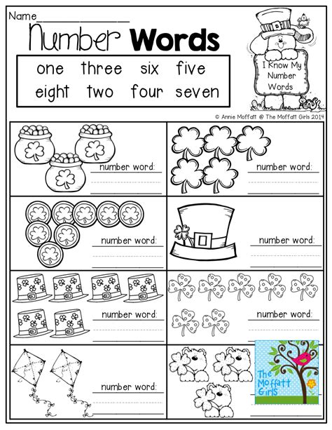 Number Word Practice Count The Items And Write The Number Words