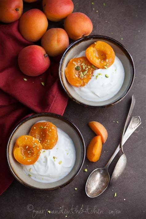 Probiotic yogurt with added ingredients can be problematic if any of the extra ingredients are dangerous for your cat. Honeyed White Wine Poached Apricots with Yogurt and ...