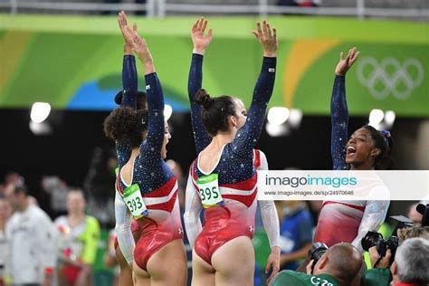 American Gymnasts Simone Biles Gabby Douglas Madison Kocian Aly Raisman And Lauren Hernandez Aka