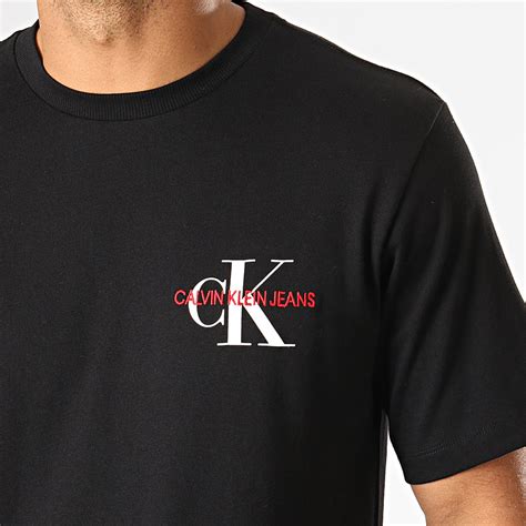 Calvin Klein Tee Shirt Monogram Embroidery 3438 Noir