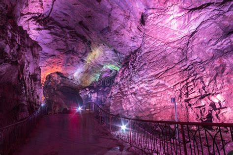 Inside Limstone Caves Borra Caves Araku Andhra Pradesh India Stock