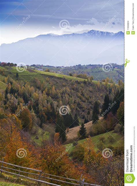 Beautiful Mountain Scenery And Autumn Foliage Stock Photo
