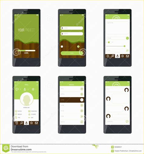 Free App Design Templates Of Template Mobile Application Interface