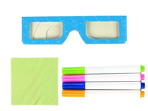 Magic Illuminated 3d Whiteboard Glasses Blue Toys Blackboards