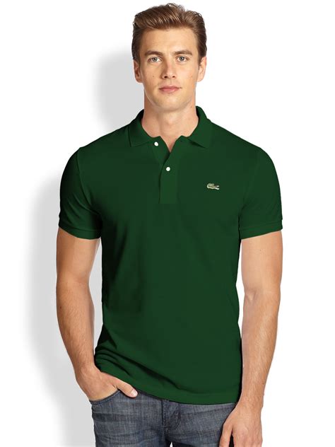 Lacoste Slim Fit Polo In Green For Men Lyst