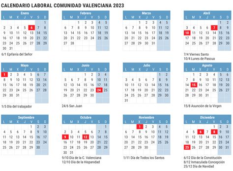 Calendario Laboral 2023 De La Comunidad Valenciana 14 Días Festivos Y