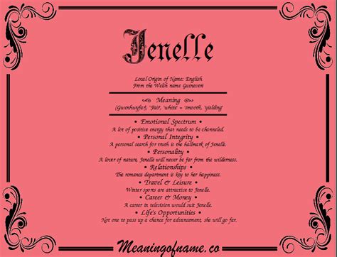 Jenelle Meaning Of Name
