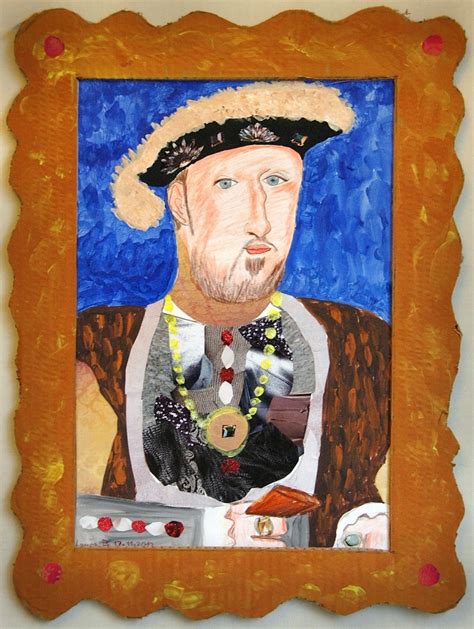 Ritratto Di Enrico VIII Con Tecnica Mista Arte A Scuola
