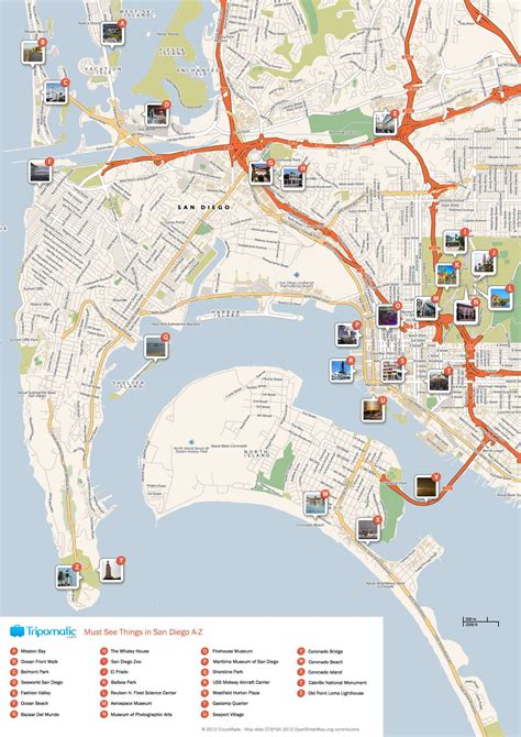 San Diego Travel Map Best Tourist Places In The World